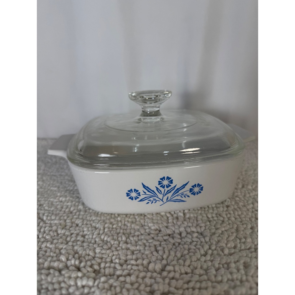 Corning Ware Cornflower Blue Set of 2 Casserole Dish with Lid P-1 3/4-B Vintage - Picture 2 of 16
